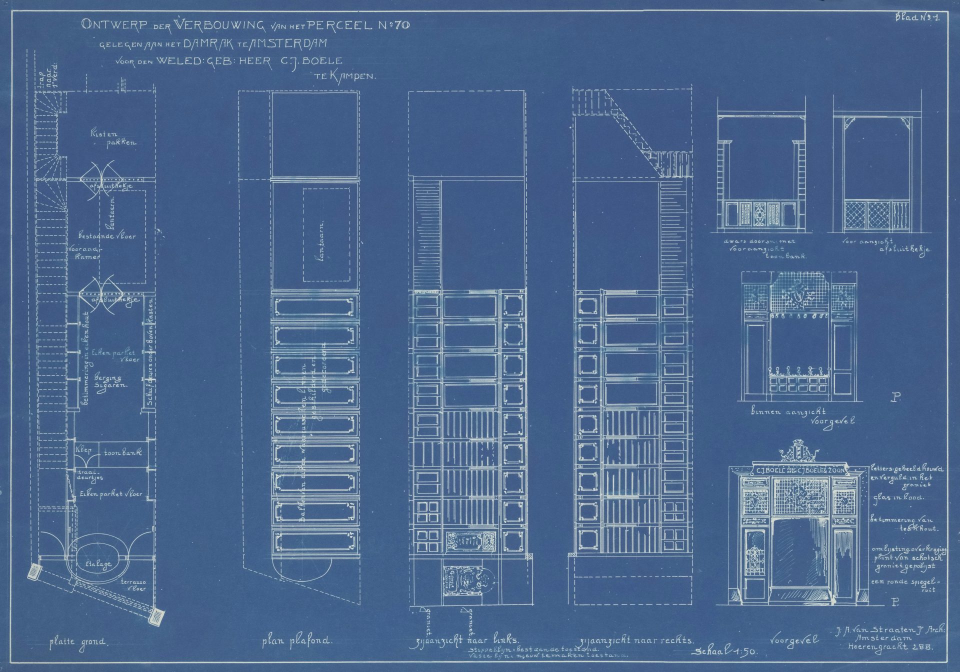 Ein Bauplan eines Gebäudes mit vielen Fenstern